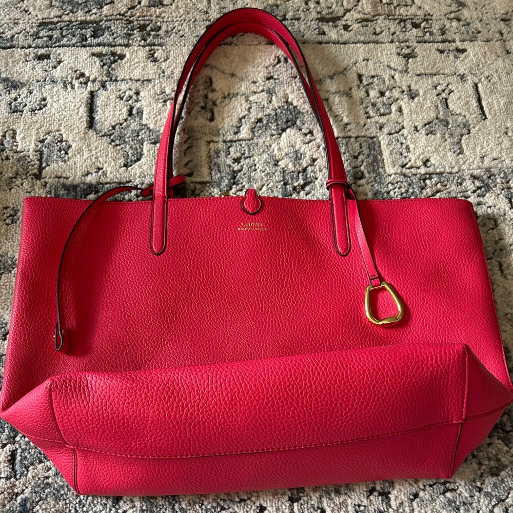 Ralph Lauren fuchsia reversible tote